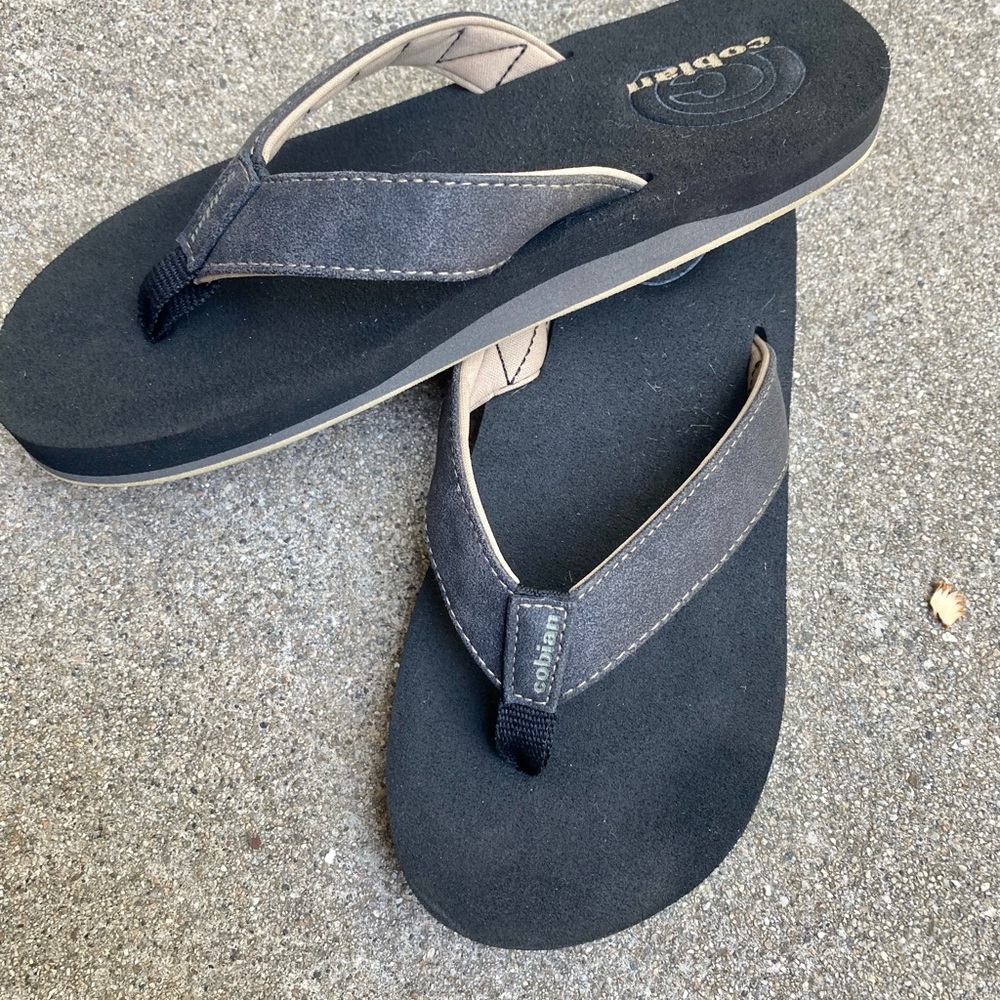 Brown Cobian flip flops